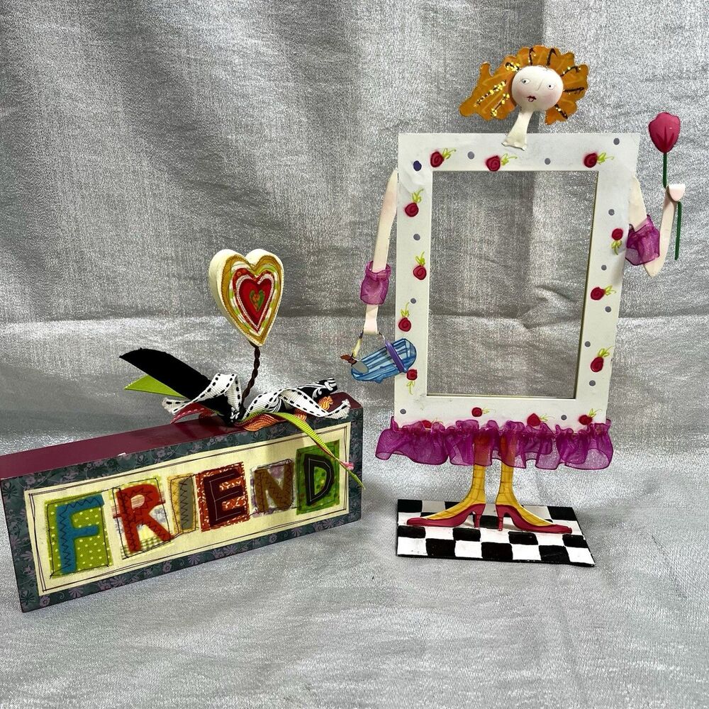 Best Friend (BFF) Funky Plaque and Picture Decor Set